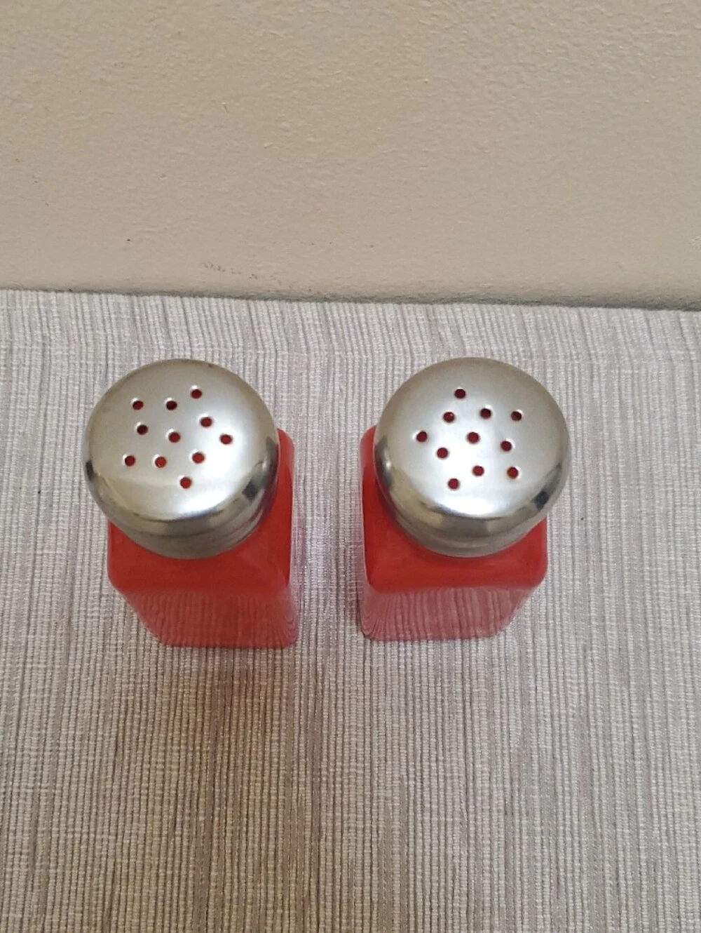 Red Ceramic Salt and Pepper Shaker Set